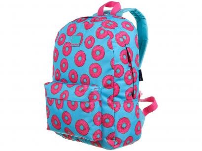 Mochila Juvenil Escolar Feminina Donuts - Tam. G Dermiwil Container Azul
