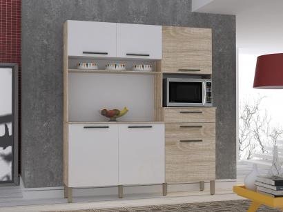Cozinha Compacta Kits Paraná Montesa - Nicho para Micro-ondas 6 Portas 2 Gavetas