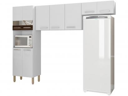 Cozinha Compacta Kits Paraná Versalhes - Nicho para Micro-ondas 9 Portas