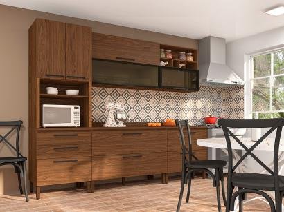 Cozinha Completa Kits Paraná Viv Concept - com Balcão 8 Portas 4 Gavetas