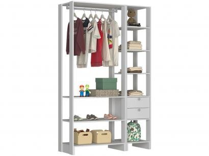 Closet Modulado 8 Prateleiras 2 Gavetas - Nova Mobile Yes EY101-106.038