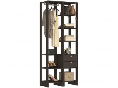 Closet Modulado 8 Prateleiras 2 Gavetas - Nova Mobile Yes EY105-106.058
