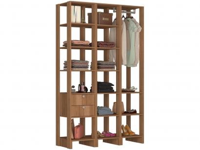 Closet Modulado 14 Prateleiras 2 Gavetas - Nova Mobile Yes