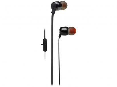 Fone de Ouvido Bluetooth JBL T115BTBLK - Intra-auricular com Microfone Preto