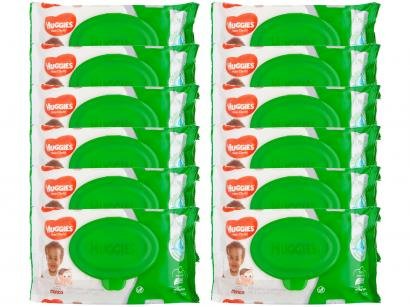 Kit Lenço Umedecido Huggies Premium Max Clean - 12 Pacotes com 48 Unidades Cada