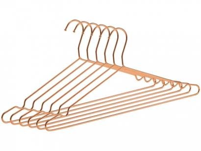 Cabide de Metal Rosé Arthi 2400 - 6 Unidades