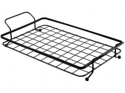 Bandeja Decorativa Retangular Arthi - Black 25,2x48,5cm