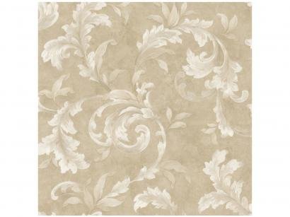 Papel de Parede Bege Arabesco Bobinex Uau! - 53cmx950cm