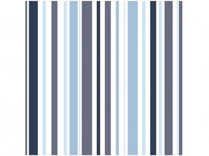 Papel de Parede Azul Listras - Bobinex Uau! 52cmx1000cm