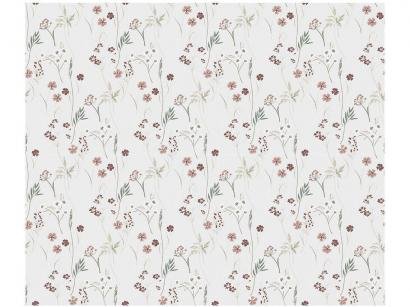 Adesivo Decorativo para Parede Infantil Cinza - Flores PVC Bobinex Uau! 45cmx200xm