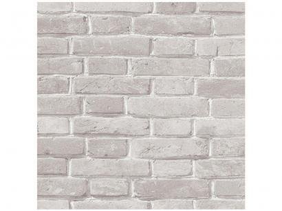 Papel de Parede Cinza Tijolinho Bobinex Uau! - Elementos Naturais 52cmx1000cm
