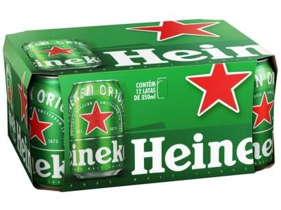 Cerveja Heineken Premium Puro Malte Lager - 12 Unidades 350ml