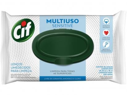Lenços Umedecidos Multiuso Cif Sensitive - 1 Pacote com 36 Unidades