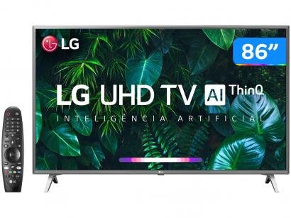 Smart TV LG 4K LED IPS 86" LG 86UN8000PSB Wi-Fi - Bluetooth HDR Inteligência Artificial 4 HDMI 3 USB