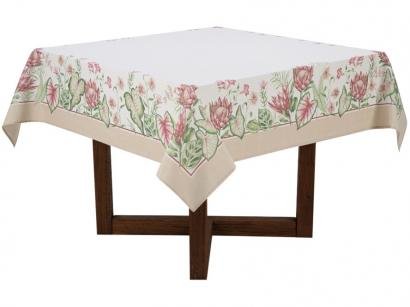 Toalha de Mesa Quadrada Karsten Branca 160x160cm - Sempre Limpa Protea