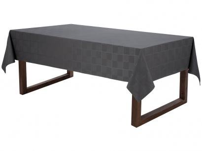 Toalha de Mesa Retangular Karsten Jacquard Chumbo - 160x320cm Sempre Limpa Duna