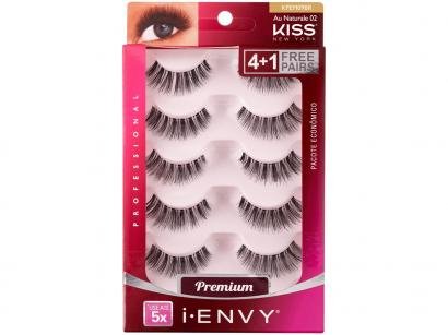 Cílios Postiços Naturais I-Envy by Kiss NY - Multi-pack Au Naturale 02 5 Pares