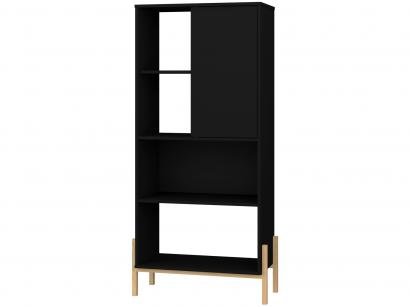 Estante para Livros 1 Porta 3 Prateleiras 2 Nichos - BRV Móveis Square BE 71-182