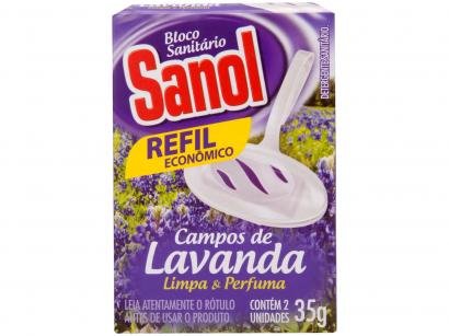 Desodorizador Sanitário Bloco Sanol - Campos de Lavanda Refil 35g