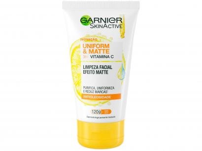 Sabonete Facial Garnier Uniform&Matte Skin Active - 120g
