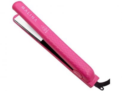 Chapinha/Prancha de Cabelo Malina Nova - Titânio Pink com Íons e Infravermelho 235°C