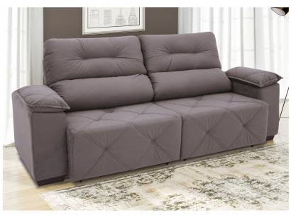 Sofá Retrátil Reclinável 4 Lugares Suede - Moviment Grazzia Linoforte