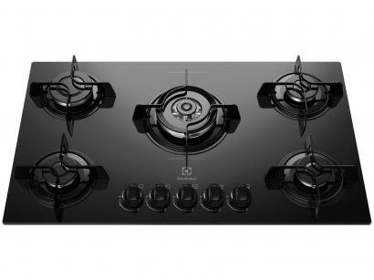 Cooktop 5 Bocas Electrolux a Gás GLP Preto - Tripla-chama KE5TP