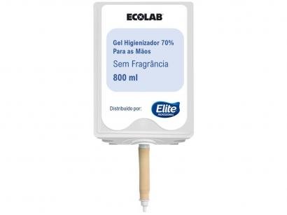 Álcool em Gel 70% Antisséptico Neutro 800ml - Elite Professional Higienizador