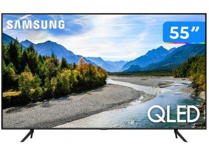 Smart TV 4K QLED 55" Samsung Q60TA Wi-Fi Bluetooth - Pontos Quânticos Alexa Built In Modo Ambiente