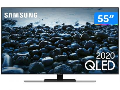 Smart TV 4K QLED 55" Samsung Q80TA Pontos Quântico - Modo Game Som em Movimento Alexa Built In