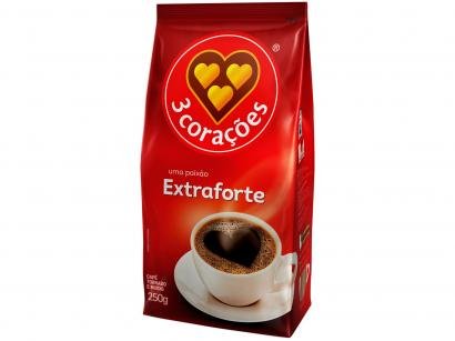 Café Torrado e Moído 3 Corações Extra Forte Pacote - 250g