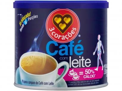 Café com Leite 3 Corações Lata 330g