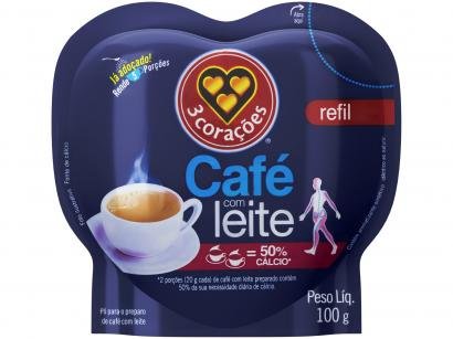 Café com Leite 3 Corações Refil 100g