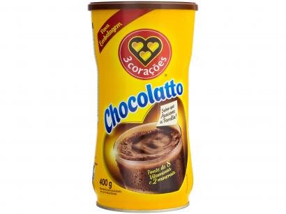Achocolatado Chocolatto 3 Corações Lata 400g