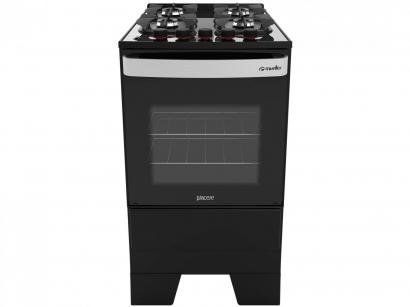 Fogão 4 Bocas Mesa de Vidro Mueller Preto - Acendimento Automático Vetro Piacere