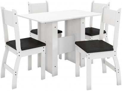 Mesa de Cozinha 4 Cadeiras Retangular Milano - J57050 Poliman Móveis
