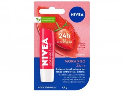 Protetor Labial Nivea Morango Shine - Hidratação Prolongada 4,8g