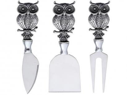 Conjunto para Queijo Bon Gourmet Coruja - 3 Peças