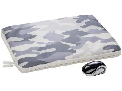 Mini Mouse sem Fio Logitech Laser 1000DPI - M187 com Capa para Notebook 14"