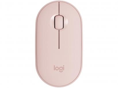 Mouse sem Fio Logitech Laser 1000DPI 3 Botões - Pebble M350 Rose
