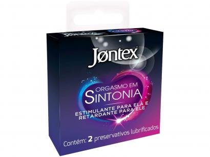 Preservativo Jontex Orgasmo em Sintonia - Retardante Texturizada Roxa 2 Unidades