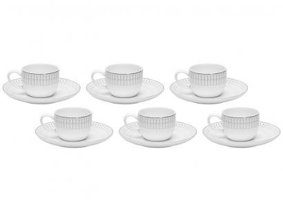 Jogo de Xícaras de Café Porcelana 90ml Wolff - Bone China Kiev 6 Peças