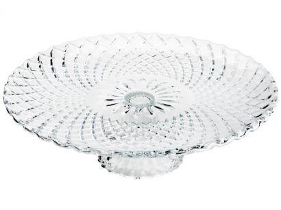Prato para Bolo de Vidro Bon Gourmet Redondo - Grid 31cm