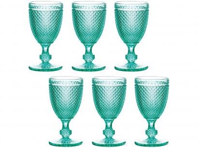 Jogo de Taças para Vinho Vidro 235ml 6 Peças - Bon Gourmet Bico de Jaca