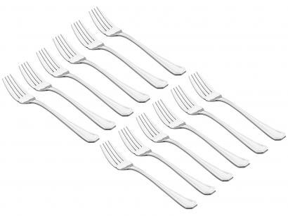 Garfo para Peixe Wolff Inox Hexagonal - 12 Peças