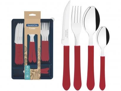 Faqueiro Tramontina Inox Leme com Gaveteiro - 24 Peças