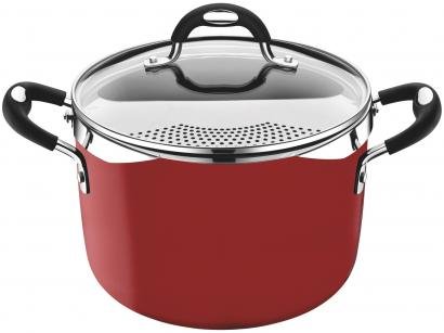 Espagueteira Tramontina Alumínio Antiaderente 5,4L - Vermelho 22cm com Tampa Mônaco 28709722