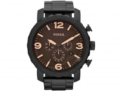 Relógio Masculino Fossil Analógico Nate - JR1356/4MN Preto