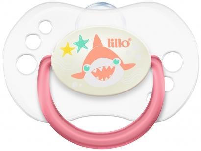 Chupeta Silicone Simétrico Lillo Baby Smart Branca - 6 Meses