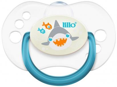 Chupeta Silicone Simétrico Lillo Baby Smart Azul - 6 Meses